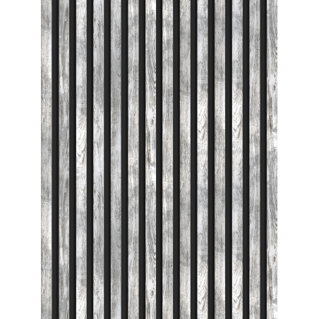 Mexen Lam-B lamelles murales 275 x 31,5 cm, panneau HDF 4 mm, Chêne Blanchi - S100-275317-2812-064