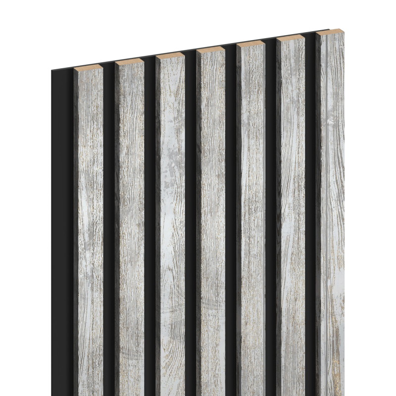 Mexen Lam-B lamelles murales 275 x 31,5 cm, panneau HDF 4 mm, Chêne Blanchi - S100-275317-2812-064