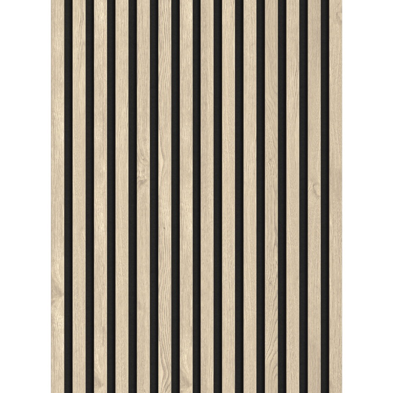 Mexen Lam-F lames murales acoustiques 275 x 31,5 cm, feutre 6 mm, Chêne Perlé - S105-275317-2812-058
