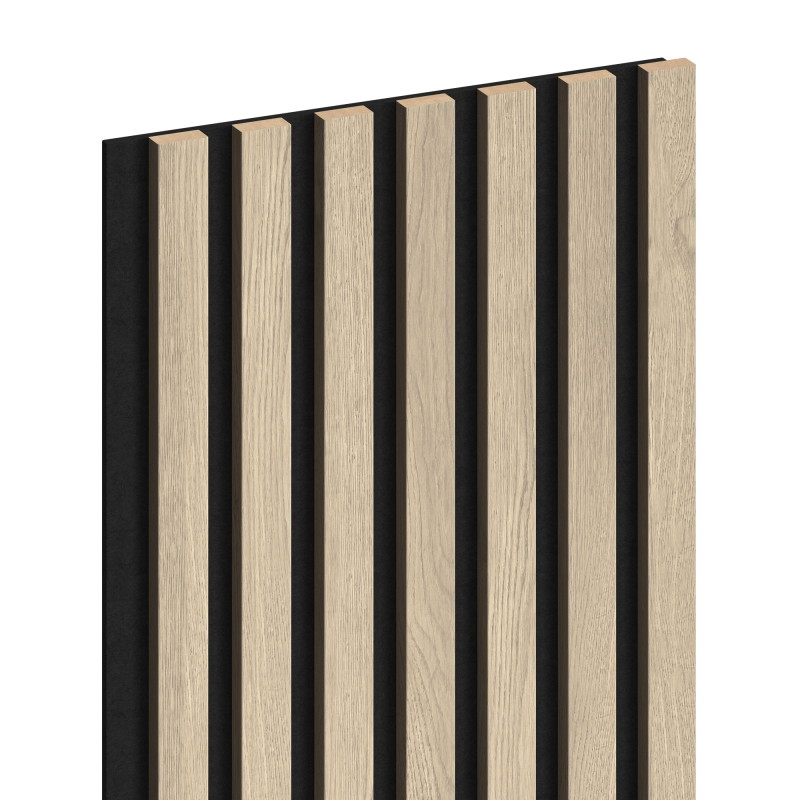 Mexen Lam-F lames murales acoustiques 275 x 31,5 cm, feutre 6 mm, Chêne Perlé - S105-275317-2812-058