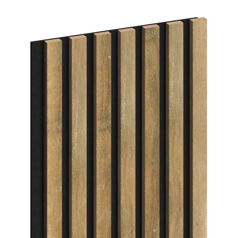 Mexen Lam-F lames murales acoustiques 275 x 31,5 cm, feutre 6 mm, Chêne Miel - S105-275317-2812-066