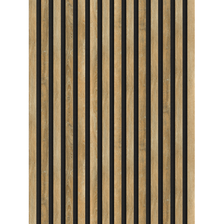 Mexen Lam-F lames murales acoustiques 275 x 31,5 cm, feutre 6 mm, Chêne Miel - S105-275317-2812-066