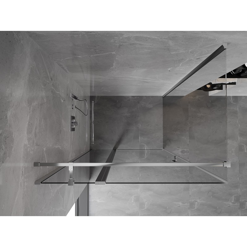 Mexen Mist T cabine de douche battante 90 x 70 cm, transparent, chrome - 8A4T-090-070-01-00