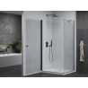 Mexen Pretoria cabine de douche pivotante 70 x 120 cm, transparent, noir + receveur plat - 852-070-120-70-00-4010B