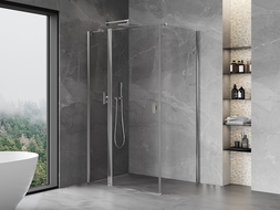 Mexen Mist T cabine de douche battante 100 x 75 cm, transparent, chrome - 8A4T-100-075-01-00