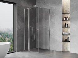 Mexen Mist T cabine de douche pivotante 80 x 80 cm, transparent, chrome - 8A4T-080-080-01-00