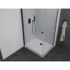 Mexen Pretoria cabine de douche pivotante 80 x 90 cm, transparente, noire + receveur de douche plat - 852-080-090-70-00-4010B