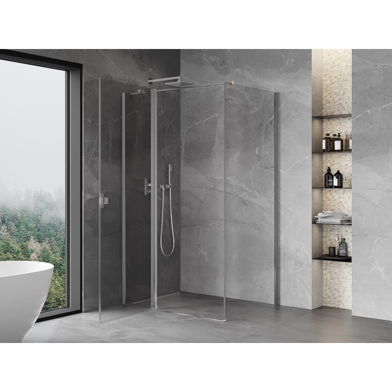 Mexen Mist T cabine de douche pivotante 95 x 110 cm, transparente, chrome - 8A4T-095-110-01-00