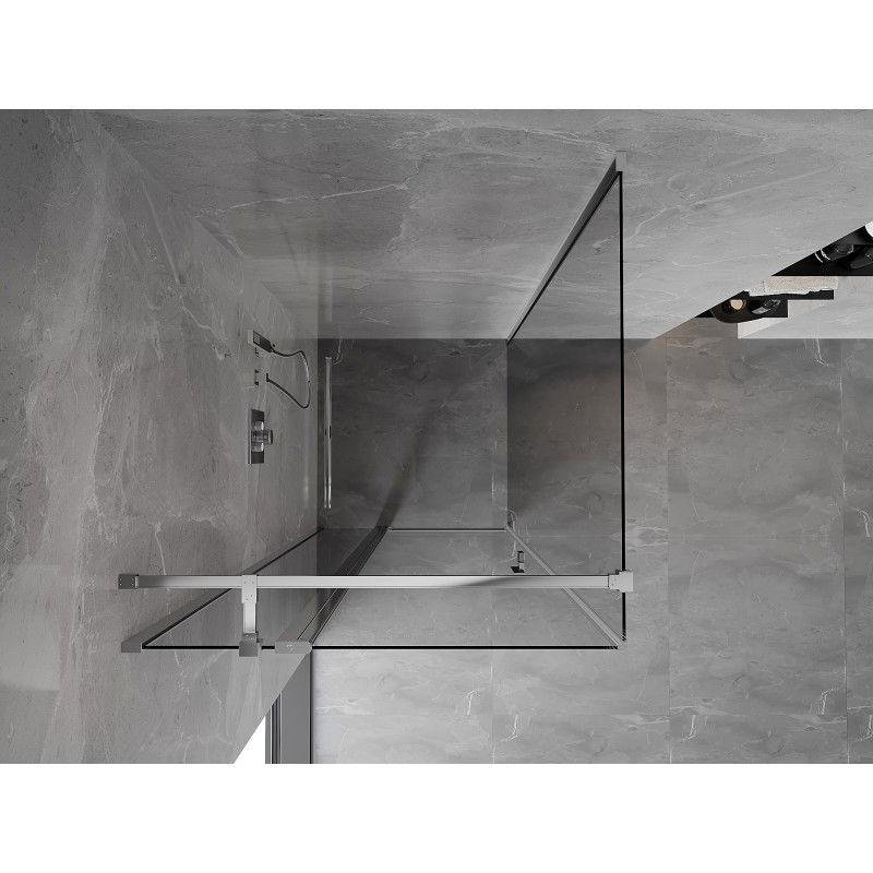 Mexen Mist T cabine de douche battante 120 x 120 cm, transparent, chrome - 8A4T-120-120-01-00