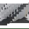 Mexen Pretoria cabine de douche battante 90 x 70 cm, transparent, noir + receveur Flat - 852-090-070-70-00-4010B