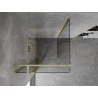Mexen Mist T cabine de douche pivotante 70 x 70 cm, transparent, or brossé - 8A4T-070-070-55-00