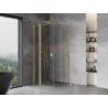 Cabine de douche battante Mexen Mist T 85 x 85 cm, transparent, or brossé - 8A4T-085-085-55-00