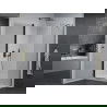 Mexen Pretoria cabine de douche pliante 100 x 90 cm, transparent, noir + receveur Flat - 852-100-090-70-00-4010B