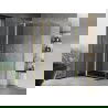 Mexen Mist T cabine de douche battante 90 x 85 cm, transparent, or brossé - 8A4T-090-085-55-00