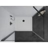 Mexen Pretoria cabine de douche pivotante 100 x110 cm, transparente, noire + receveur Flat - 852-100-110-70-00-4010B