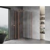 Mexen Mist T cabine de douche pivotante 85 x 85 cm, transparent, cuivre brossé - 8A4T-085-085-65-00