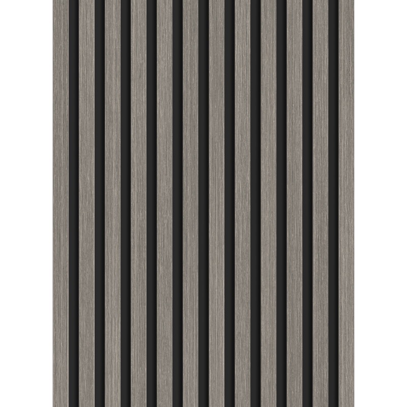 Mexen Lam-B lamelles murales 275 x 30 cm, plaque HDF 4 mm, placage technique, Chêne Argenté - S100-275307-3015-007