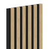 Mexen Lam-B lattes murales 275 x 30 cm, panneau HDF 4 mm, placage technique, Noyer Lin - S100-275307-3015-015
