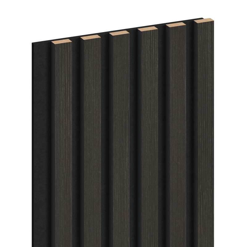 Mexen Lam-F lattes murales acoustiques 275 x 30 cm, feutre 8 mm, placage technique, Noyer Argenté - S105-275307-3015-009