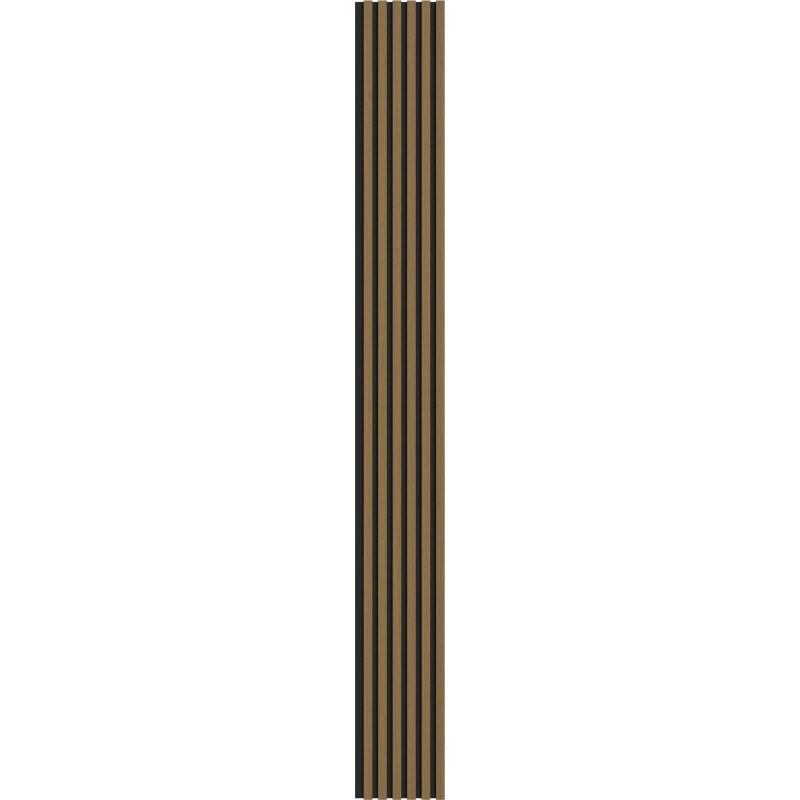 Mexen Lam-B lamelles murales 275 x 30 cm, panneau HDF 4 mm, placage technique, Teck Doré - S100-275307-3015-014