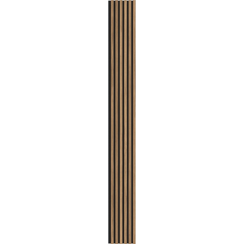 Mexen Lam-F lamelles murales acoustiques 275 x 30 cm, feutre 8 mm, placage technique, Noyer Clair - S105-275307-3015-017