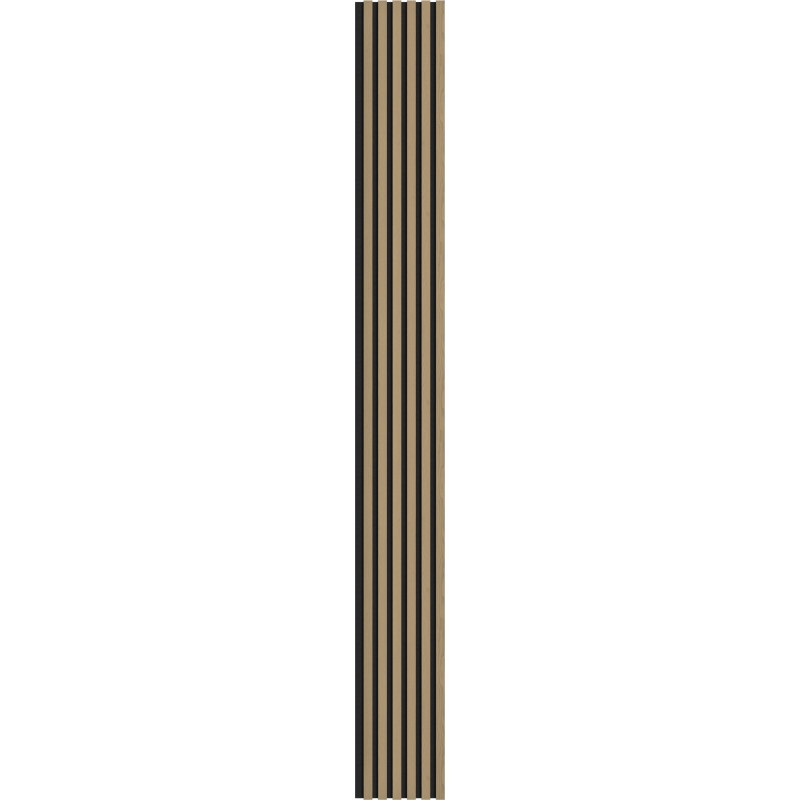 Mexen Lam-F lamelles murales acoustiques 275 x 30 cm, feutre 8 mm, placage technique, Chêne Noble - S105-275307-3015-004