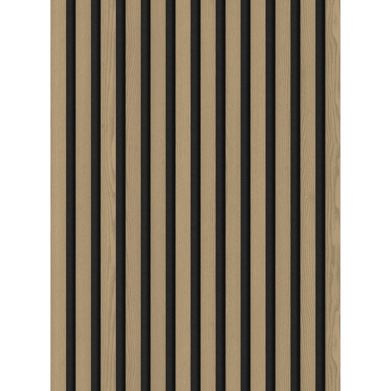 Mexen Lam-F lamelles murales acoustiques 275 x 30 cm, feutre 8 mm, placage technique, Chêne Noble - S105-275307-3015-004