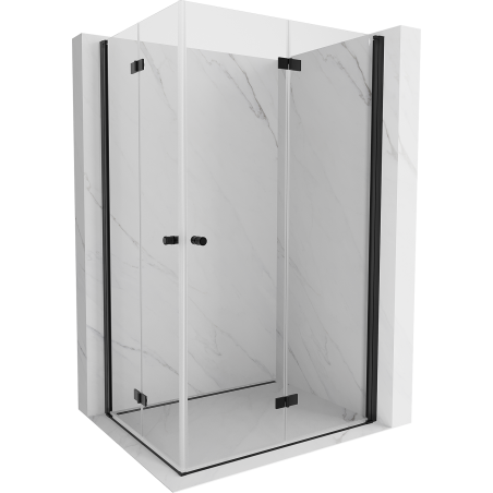 Mexen Mist-F Duo cabine de douche pliante droite 100 x 120 cm, transparent, noir - 8A6-100L-120P-70-00