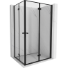 Mexen Mist-F Duo cabine de douche pliante droite 85 x 120 cm, cadre noir, noir - 8A6-085L-120P-70-70