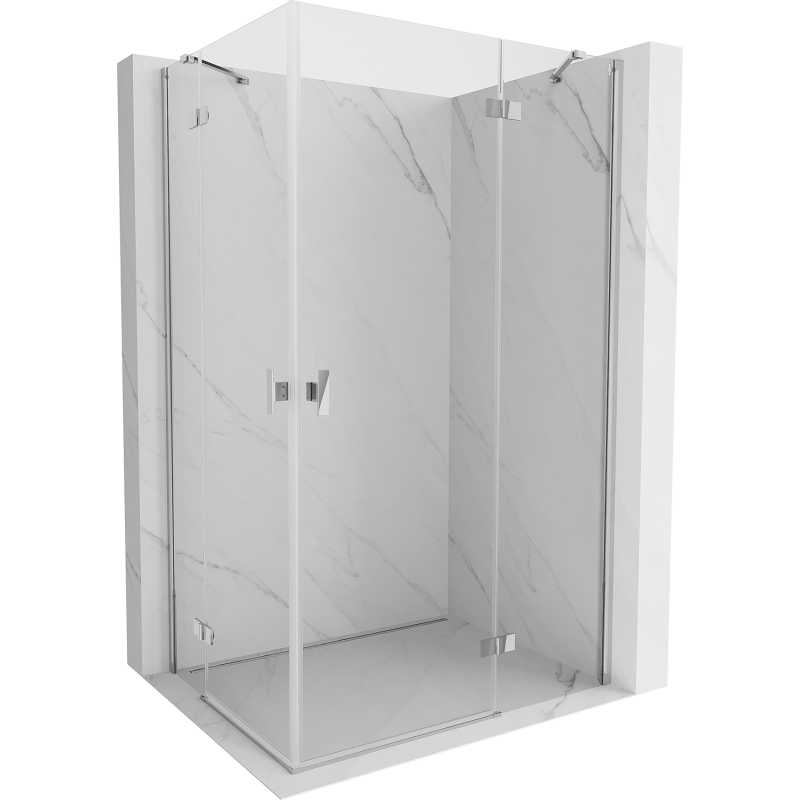 Mexen Mist-H Duo cabine de douche pivotante droite 75 x 110 cm, transparent, chrome - 8A5-075L-110P-01-00