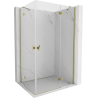 Mexen Mist-H Duo cabine de douche pivotante droite 80 x 110 cm, transparent, or - 8A5-080L-110P-50-00