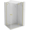 Mexen Mist H Duo cabine de douche battante 70 x 85 cm, transparent, or brossé - 8A5-070L-085P-55-00