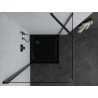 Cabine de douche pivotante Mexen Pretoria 80 x 80 cm, transparente, noire + receveur Flat, noir - 852-080-080-70-00-4070B