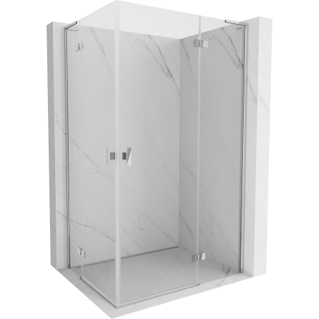 Cabine de douche pliante Mexen Mist H L Duo 80 x 100 cm, transparent, chromé - 8A5L-080L-100P-01-00