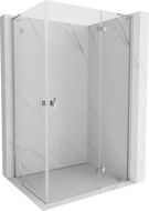 Mexen Mist-H L Duo cabine de douche pivotante droite 90 x 100 cm, transparent, chrome - 8A5L-090L-100P-01-00