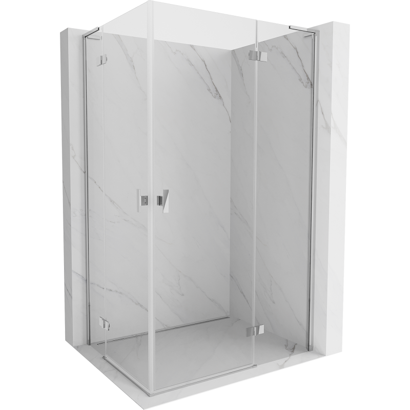 Mexen Mist-H L Duo cabine de douche pivotante droite 80 x 120 cm, transparent, chrome - 8A5L-080L-120P-01-00