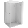 Mexen Mist-H L Duo cabine de douche pivotante droite 80 x 120 cm, transparent, chrome - 8A5L-080L-120P-01-00
