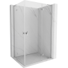 Mexen Mist H L Duo cabine de douche pivotante 115 x 120 cm, transparent, chrome - 8A5L-115L-120P-01-00