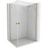 Mexen Mist-H L Duo cabine de douche pivotante droite 75 x 90 cm, transparent, doré - 8A5L-075L-090P-50-00