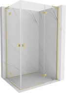 Mexen Mist-H L Duo cabine de douche pivotante droite 70 x 115 cm, transparent, or brossé - 8A5L-070L-115P-55-00