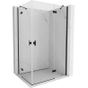 Mexen Mist-H Duo cabane de douche pivotante droite 105 x 110 cm, transparent, noir - 8A5-105L-110P-70-00
