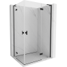 Mexen Mist-H L Duo cabine de douche battante 75 x 90 cm, transparente, noire - 8A5L-075L-090P-70-00