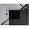 Cabine de douche pivotante Mexen Pretoria 90 x 110 cm, transparente, noire + receveur Flat, noir - 852-090-110-70-00-4070B
