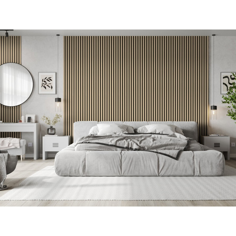 Mexen Lam-F lattes murales acoustiques 275 x 30 cm, feutre 8 mm, placage technique, Chêne Sablé - S105-275307-3015-001