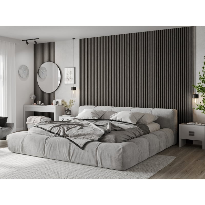 Mexen Lam-B lamelles murales 275 x 30 cm, plaque HDF 4 mm, placage technique, Chêne Argenté - S100-275307-3015-007