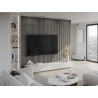 Mexen Lam-B lamelles murales 275 x 30 cm, plaque HDF 4 mm, placage technique, Chêne Argenté - S100-275307-3015-007