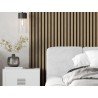 Mexen Lam-B lattes murales 275 x 30 cm, panneau HDF 4 mm, placage technique, Noyer Lin - S100-275307-3015-015