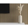 Mexen Lam-B lattes murales 275 x 30 cm, panneau HDF 4 mm, placage technique, Noyer Lin - S100-275307-3015-015