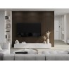 Mexen Lam-B lames murales 275 x 30 cm, panneau HDF 4 mm, placage technique, Noyer Fumé - S100-275307-3015-024