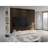 Mexen Lam-B lames murales 275 x 30 cm, panneau HDF 4 mm, placage technique, Noyer Fumé - S100-275307-3015-024